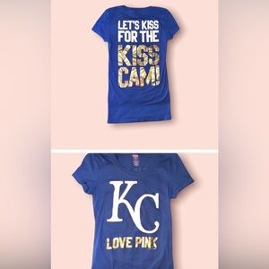 PINK VS KC ROYALS KISS CAM MLB T-shirt size XS​
